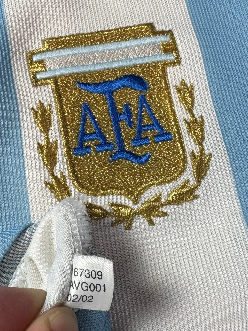 Argentina 2002/04 Home Adidas Football Shirt Extra Large