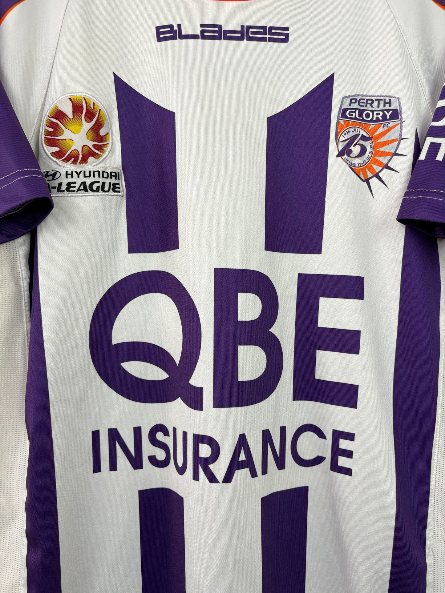 Perth Glory 2011/13 Home Blades Football Shirt Medium