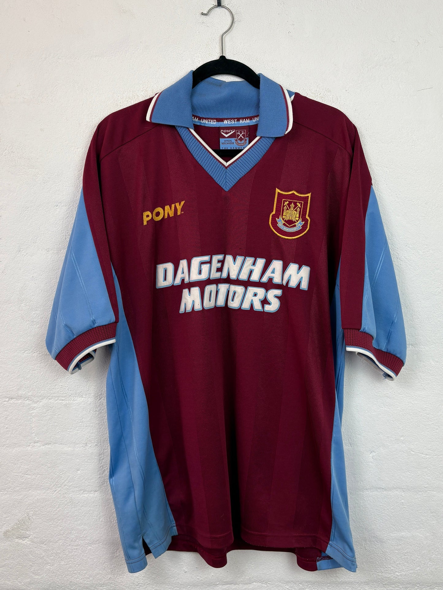 West Ham 1998/99 Home Pony Football Shirt Extra Large