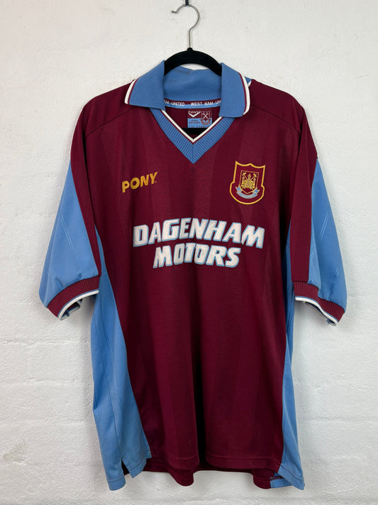 West Ham 1998/99 Home Pony Football Shirt Extra Large