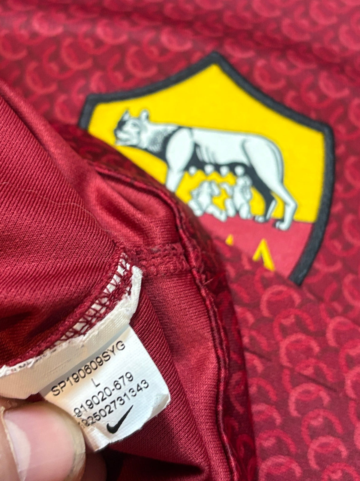 As Roma 2018/19 Home Nike Football Shirt Large De Rossi 16