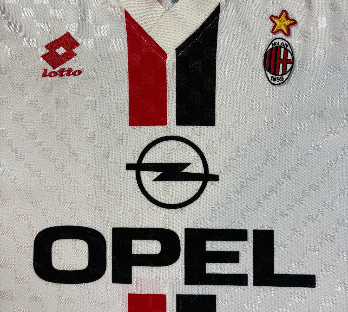 Ac Milan 1996/97 Away Lotto Football Shirt Extra Large 9 Weah