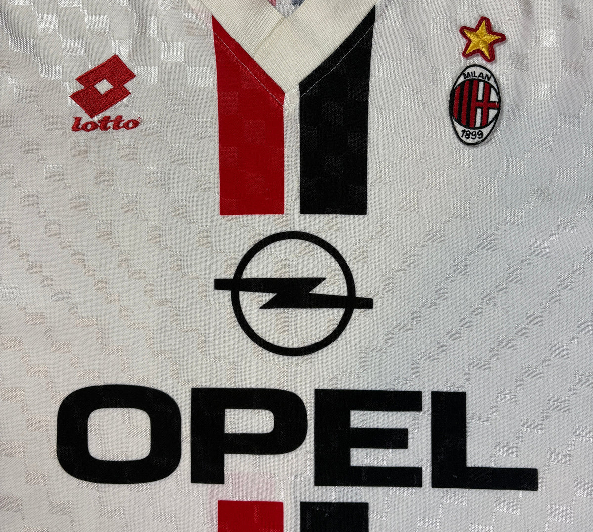 Ac Milan 1996/97 Away Lotto Football Shirt Extra Large 9 Weah