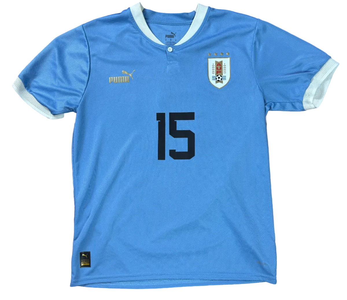 Uruguay 2022 Home Puma Football Shirt Medium Valverde 15
