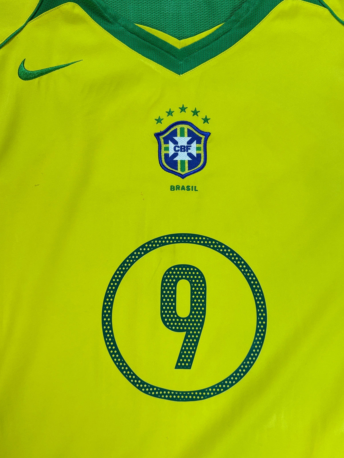 Brazil 2004 Home Nike Football Shirt Large Ronaldo 9