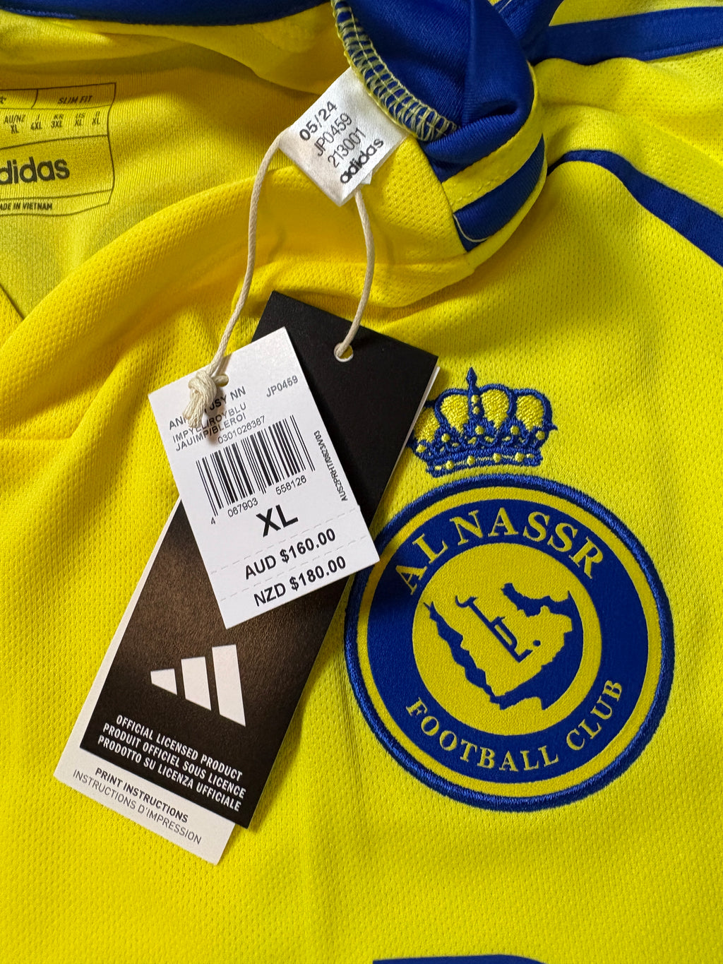 Al Nassr 2024/25 Home Adidas Football Shirt Extra Large Ronaldo 7