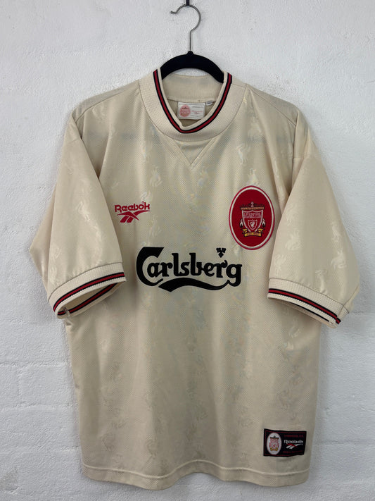 Liverpool 1996/97 Away Reebok Football Shirt L Fowler 9