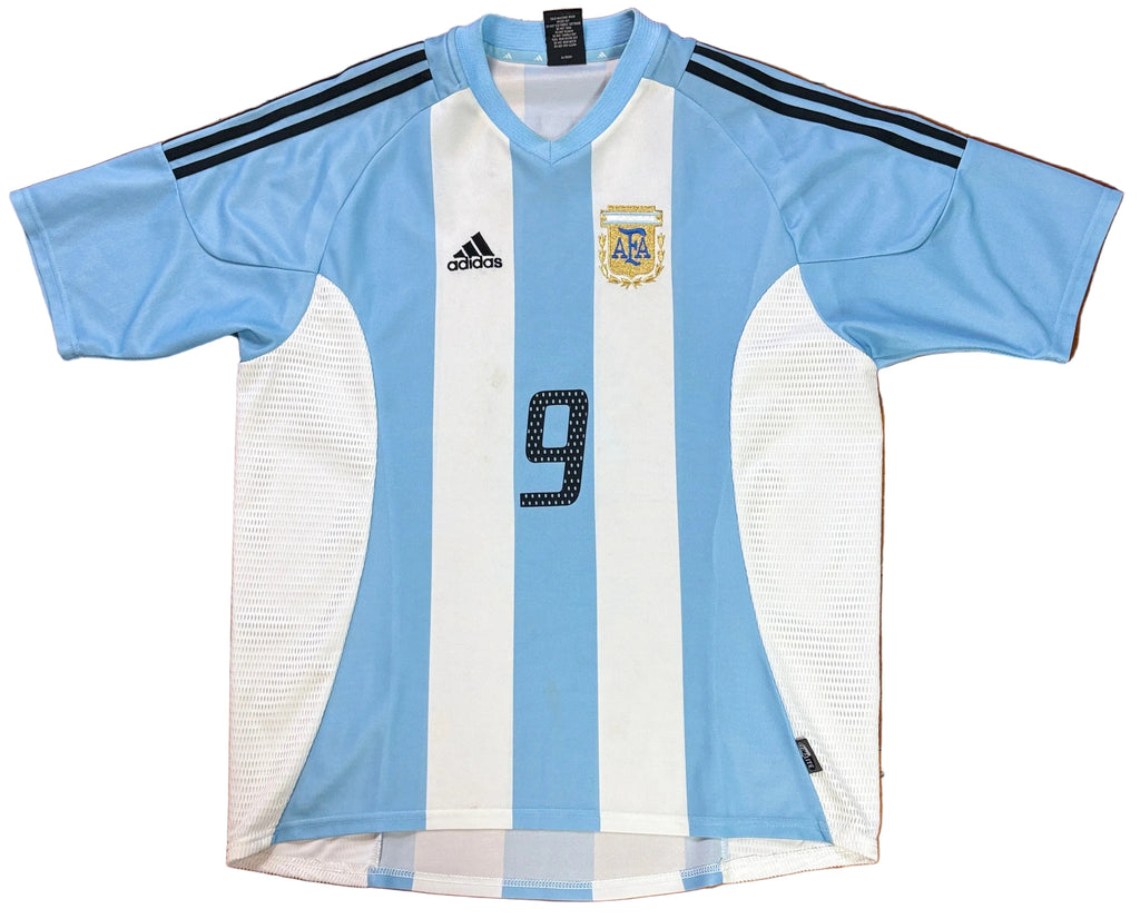 Argentina 2002 Home Adidas Football Shirt Extra Large Batistuta 9