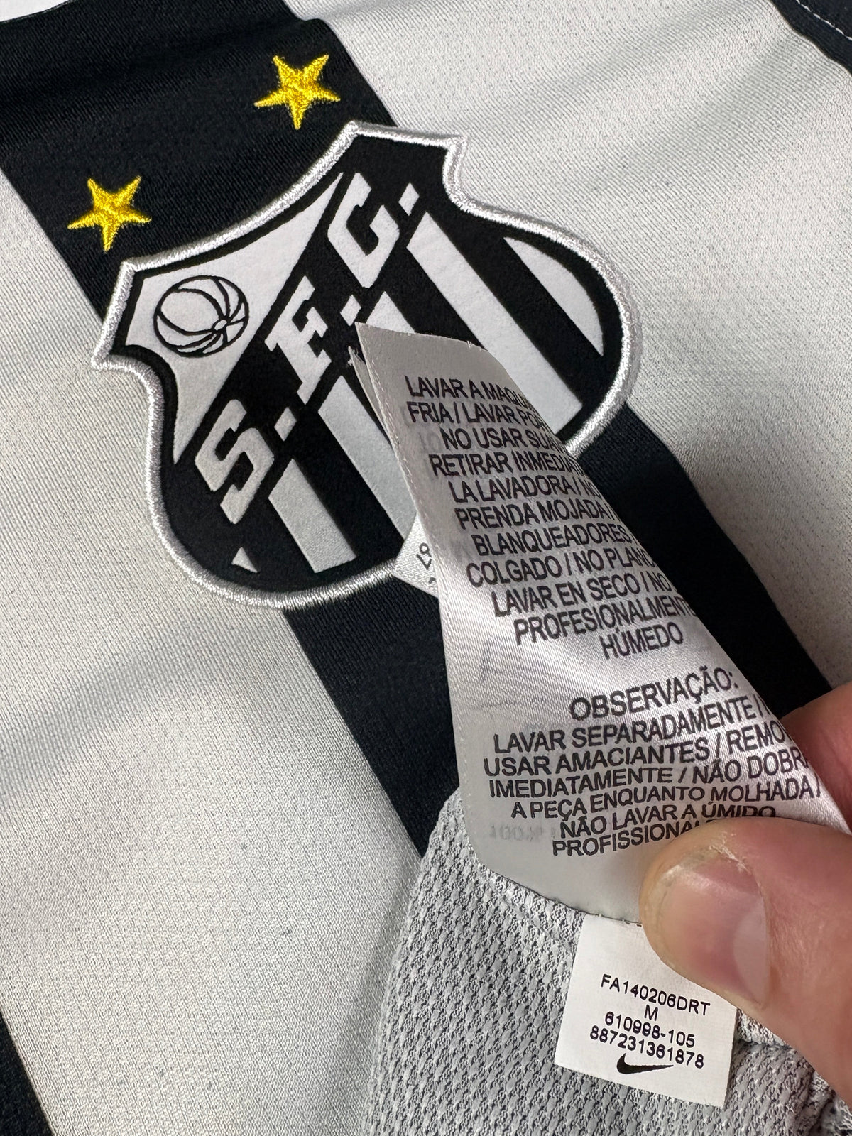 Santos 2014 Away Nike Football Shirt Medium