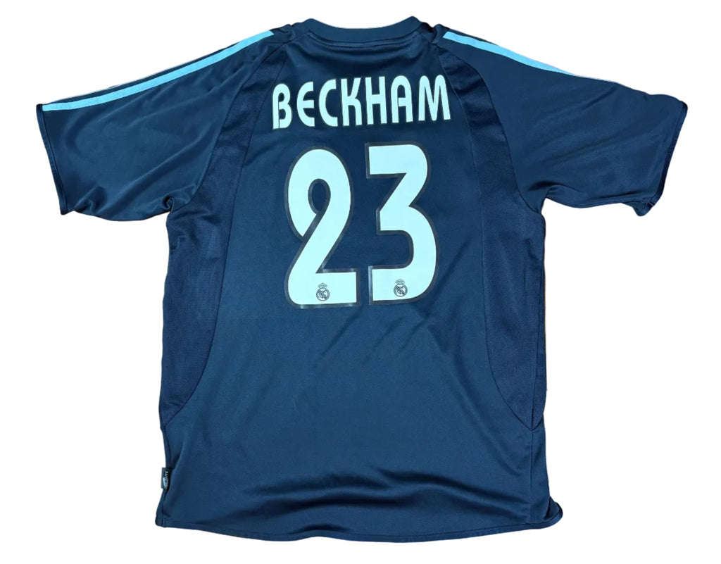 Real Madrid 2003/04 Away Adidas Football Shirt Large Beckham 23