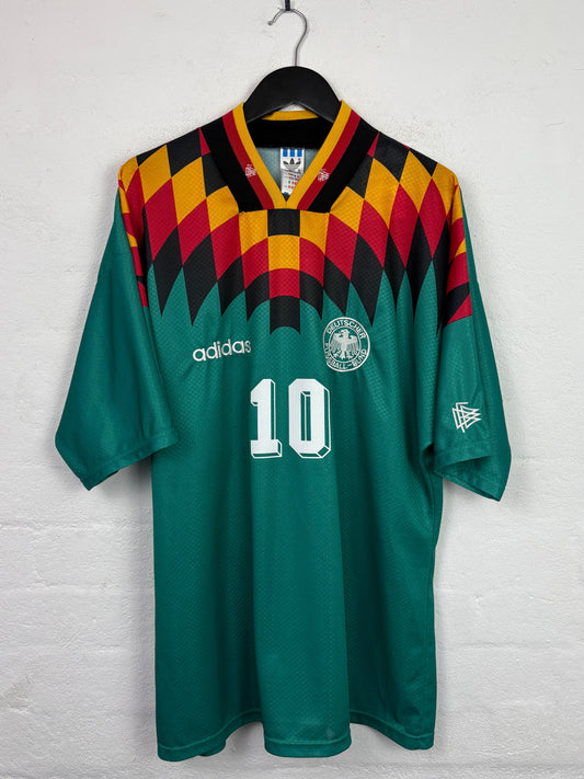 Germany 1994 Away Adidas Football Shirt L Matthaus 10