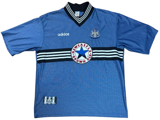 Newcastle United 1996/97 Away Adidas Football Shirt Extra Large Shearer 9