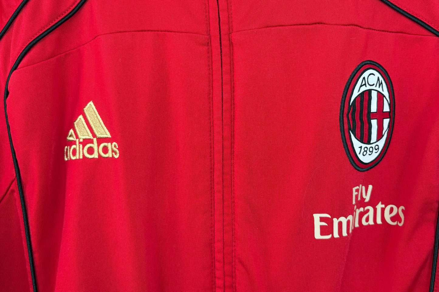 Ac Milan 2010/11 Tracksuit Adidas Football Shirt Medium