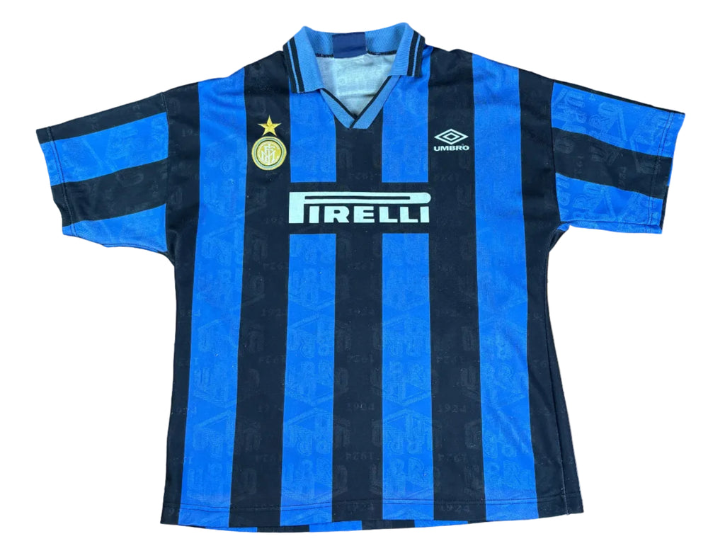 Inter Milan 1995/96 Home Umbro Football Shirt Large