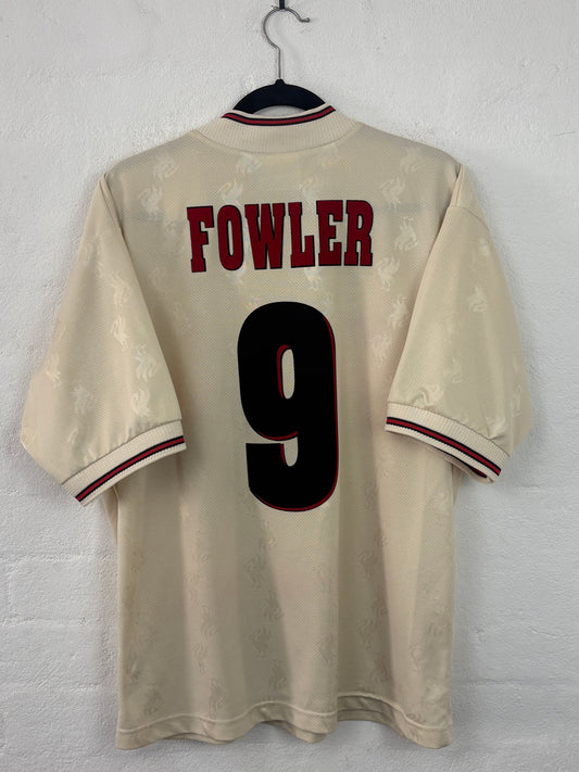 Liverpool 1996/97 Away Reebok Football Shirt L Fowler 9