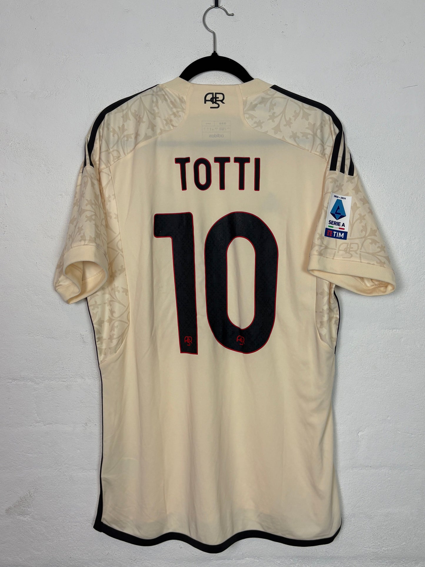 As Roma 2023/24 Away Adidas Football Shirt L Totti 10