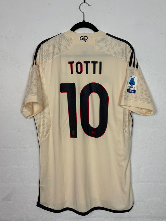 As Roma 2023/24 Away Adidas Football Shirt L Totti 10
