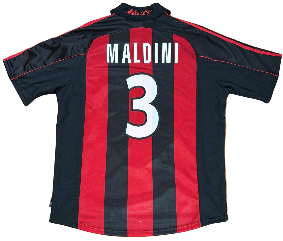 Ac Milan 1998/99 Home Adidas Football Shirt Extra Large Maldini 3
