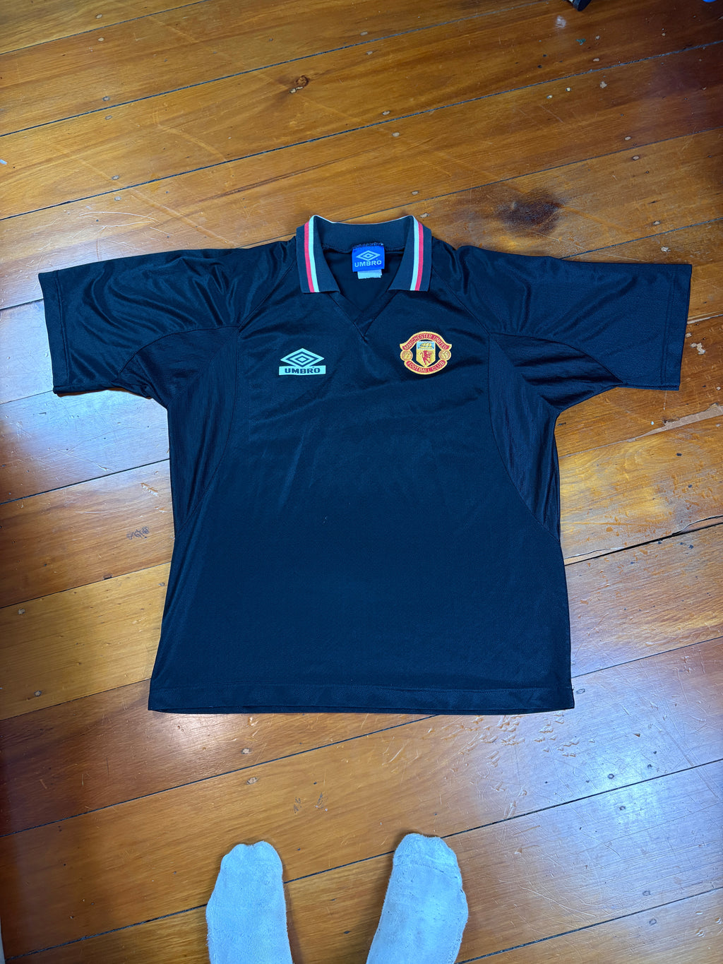 Manchester United 90's Training Umbro Football Shirt Extra Large