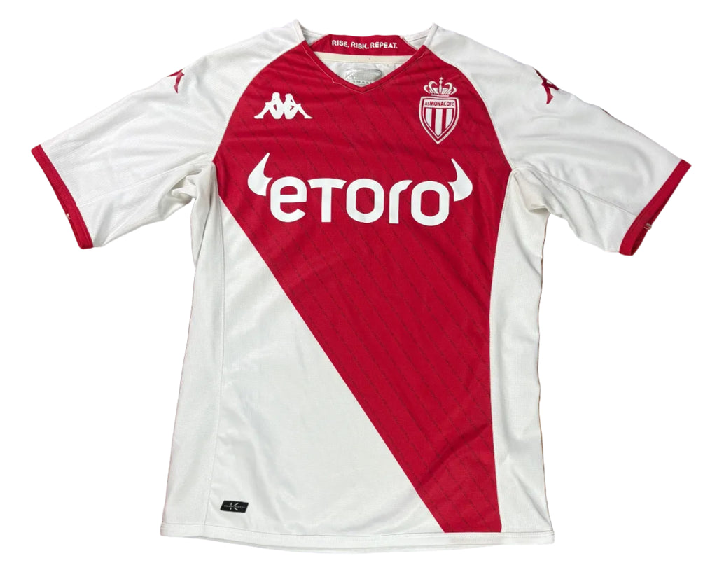 As Monaco 2022/23 Home Kappa Football Shirt Small