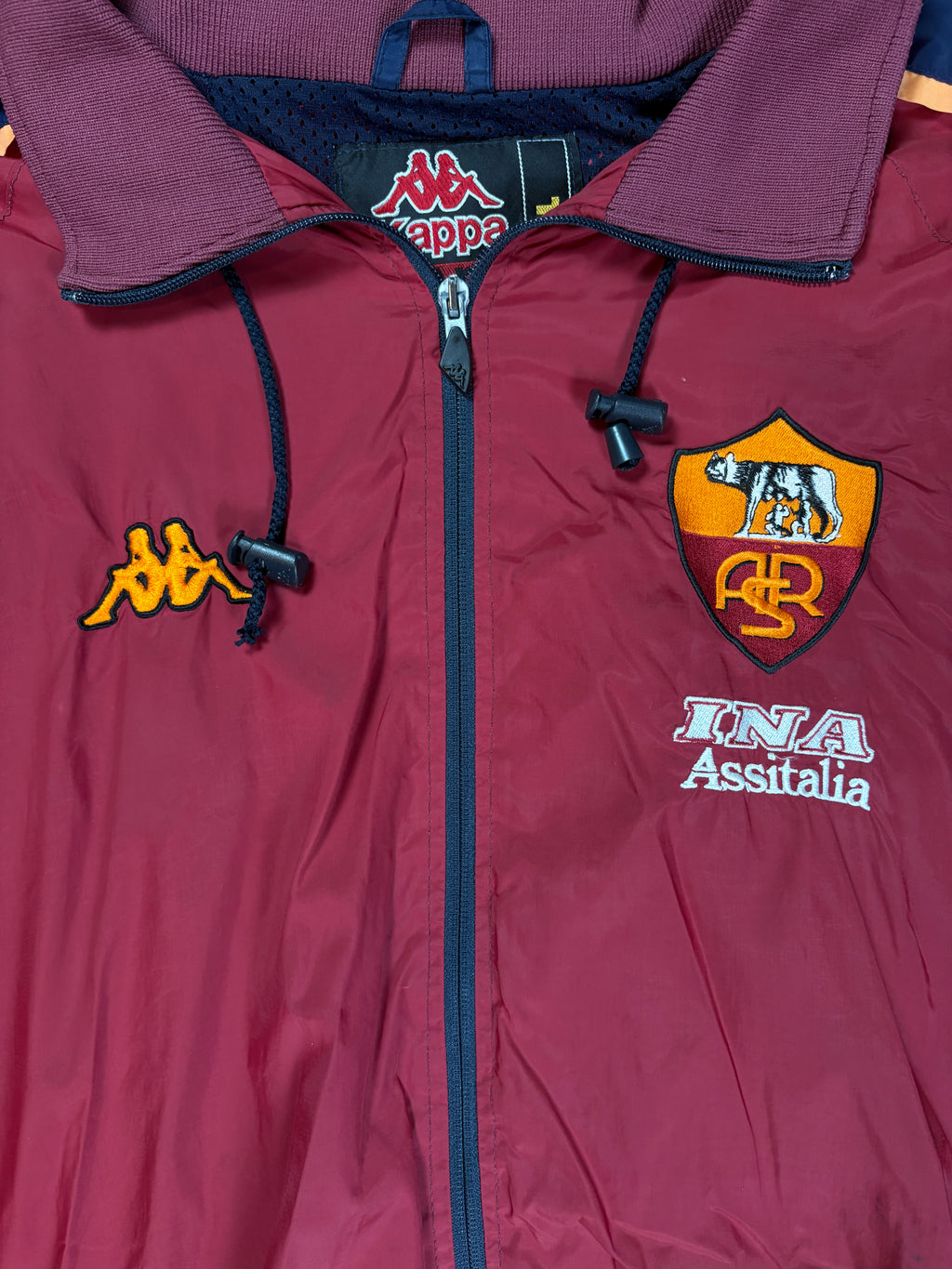 As Roma 2000/02 Windbreaker Kappa Football Jacket Extra Large