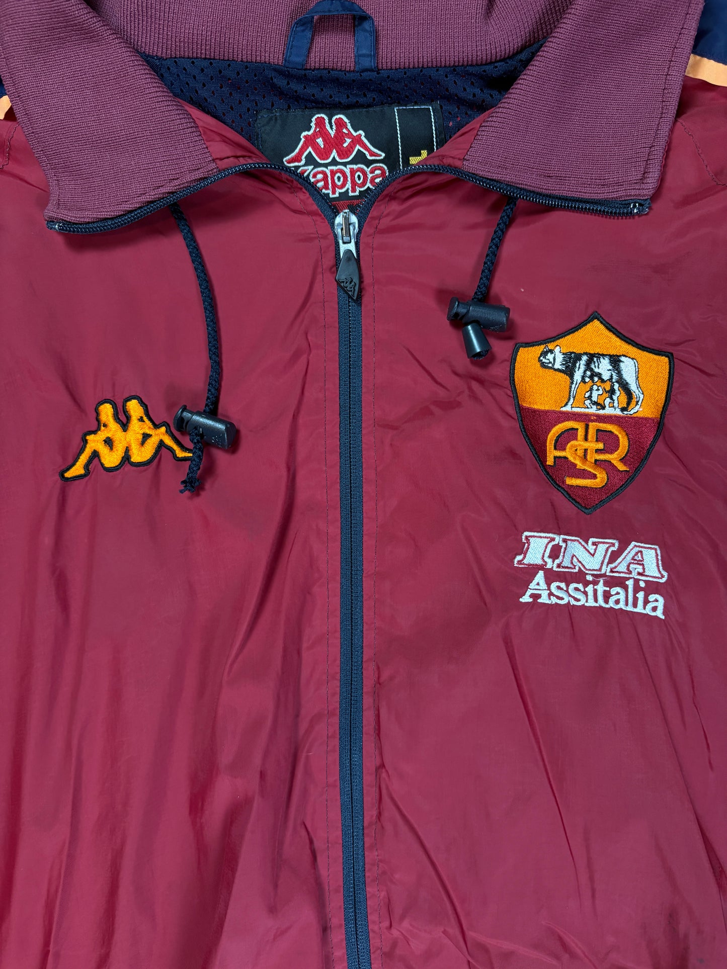 As Roma 2000/02 Windbreaker Kappa Football Jacket Extra Large