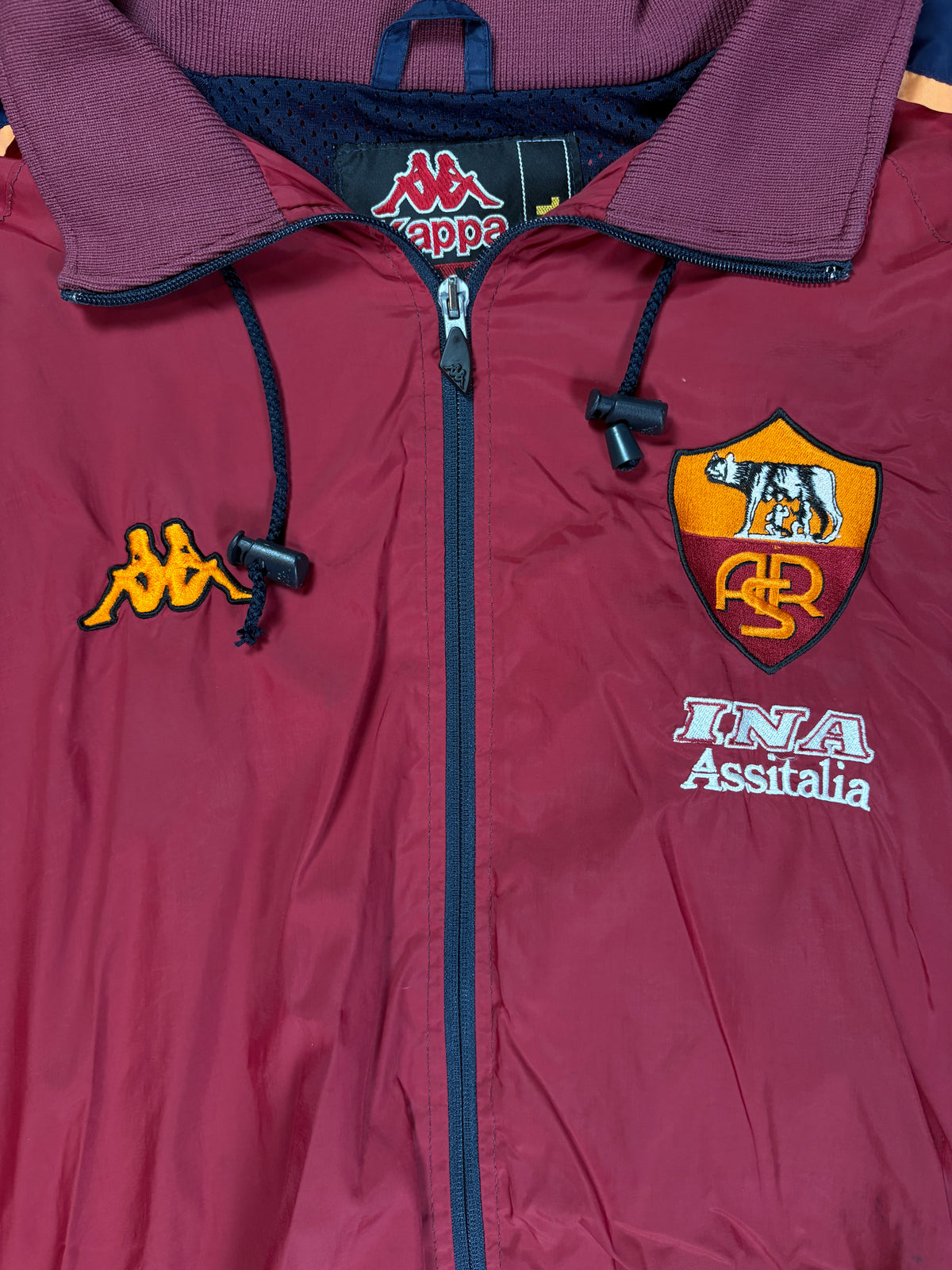 As Roma 2000/02 Windbreaker Kappa Football Jacket Extra Large