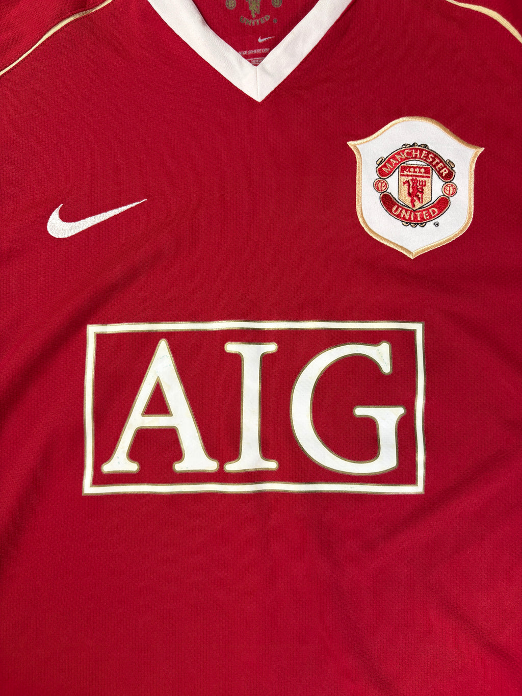 Manchester United 2006/07 Home Nike Football Shirt Large