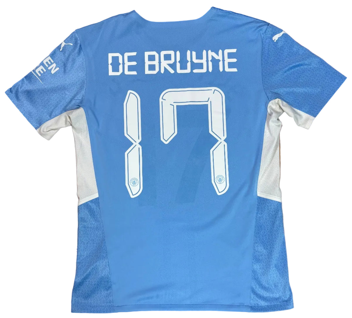 Manchester City 2021/22 Home Puma Football Shirt Large De Bruyne 17