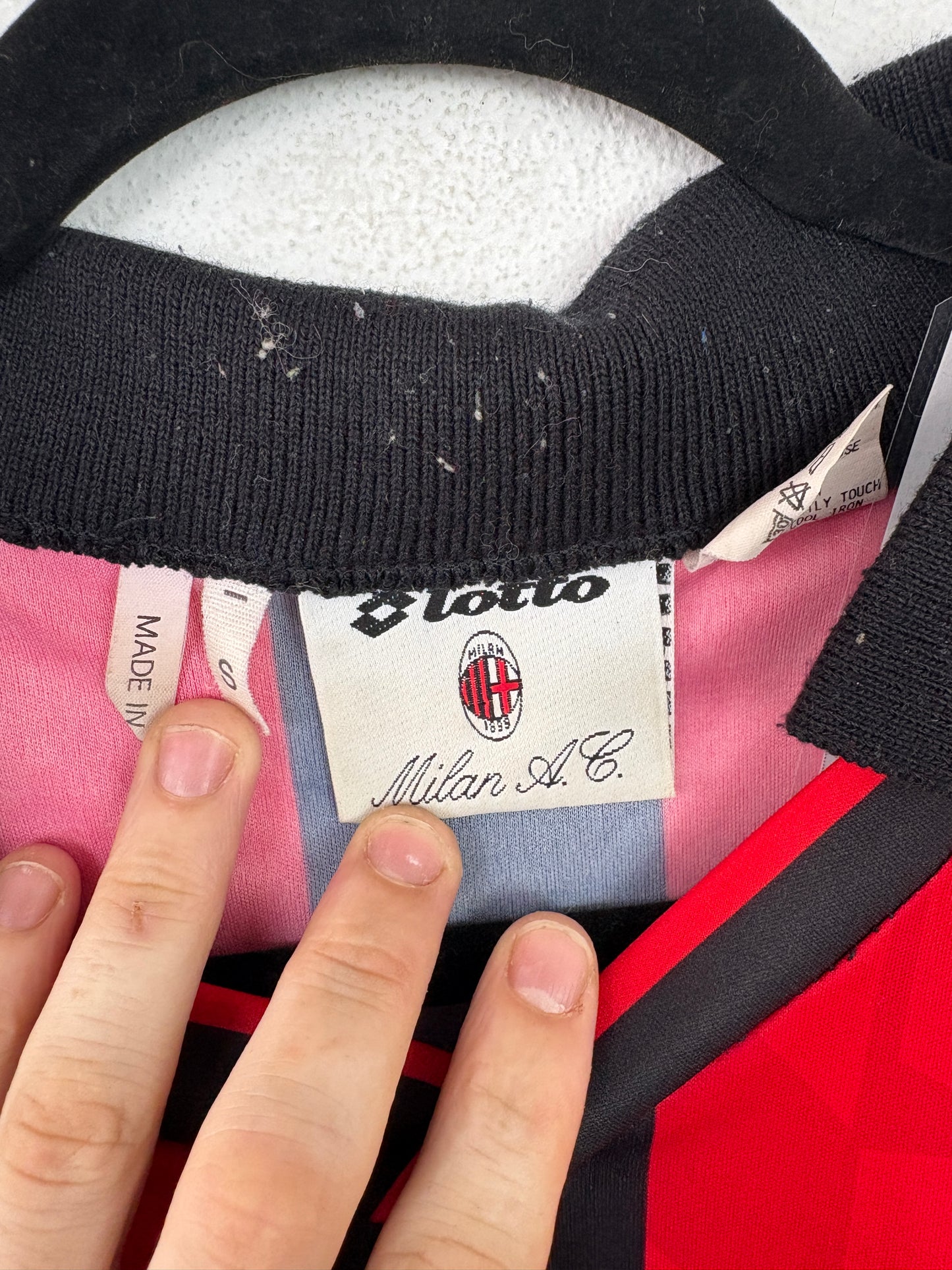 Ac Milan 1993/94 Home Lotto Football Shirt Large