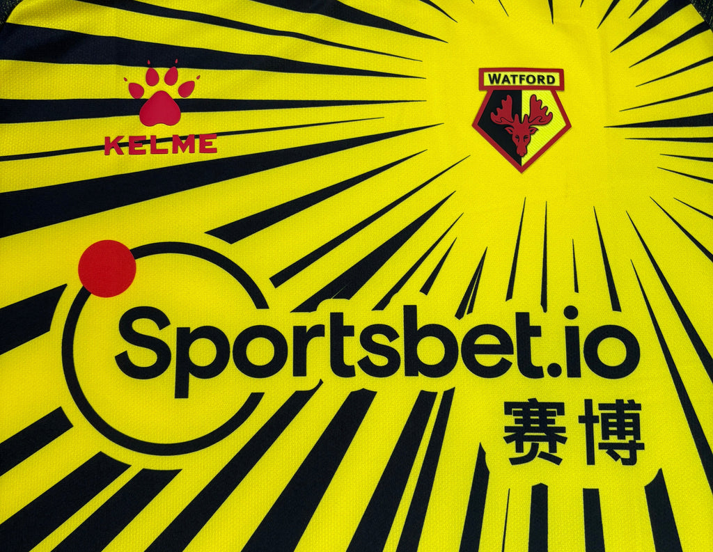 Watford 2020/21 Home Kelme Football Shirt Large