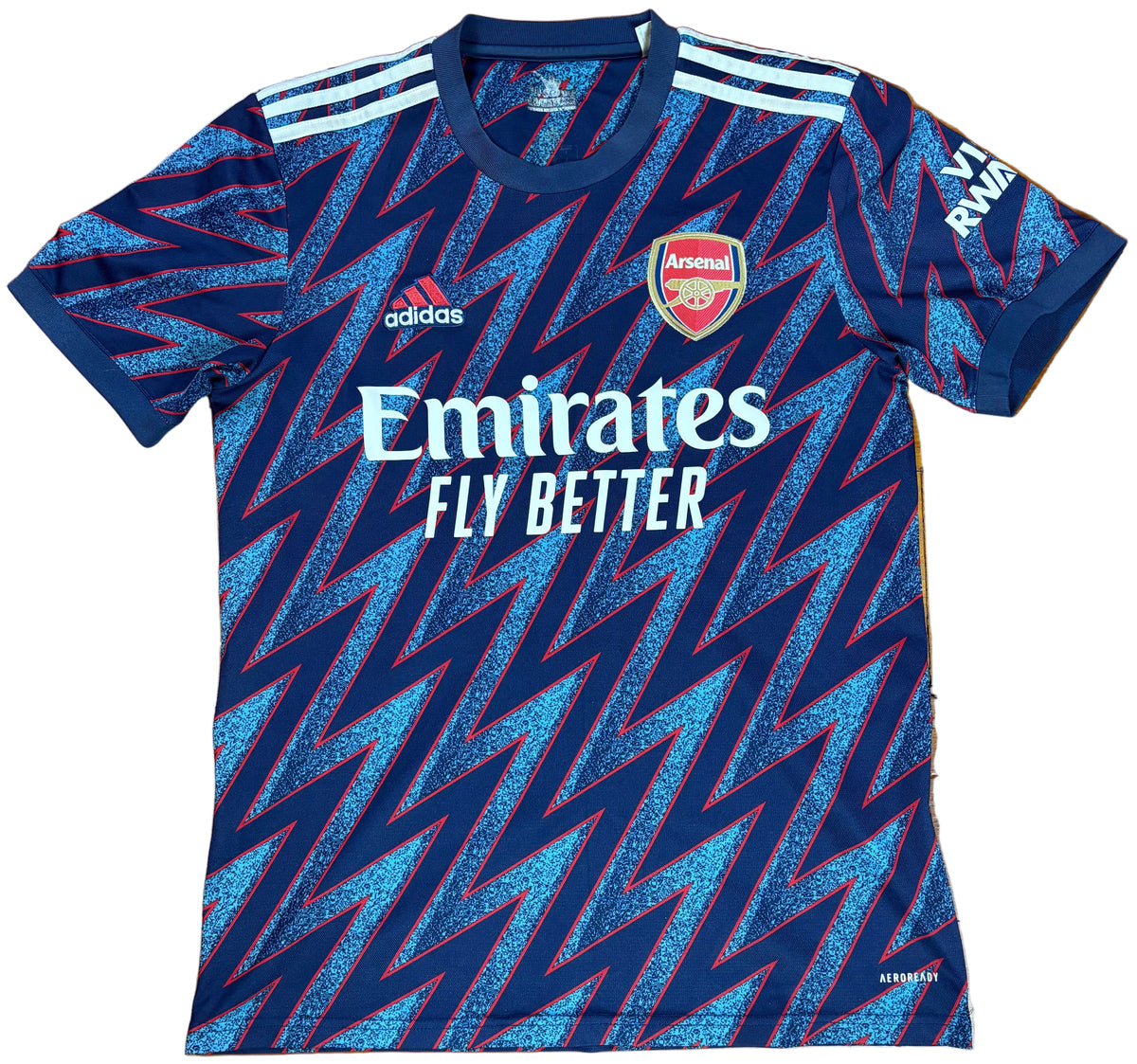 Arsenal 2021/22 Away Adidas Football Shirt Medium
