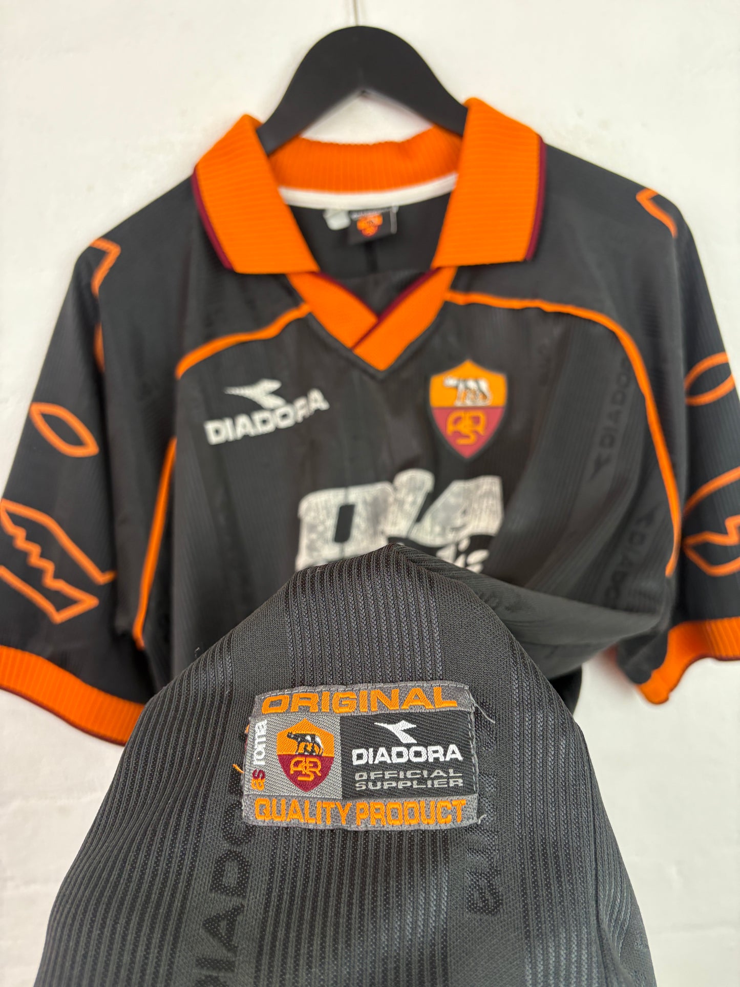 Roma 1999/00 Third Diodora Football Shirt Extra Large