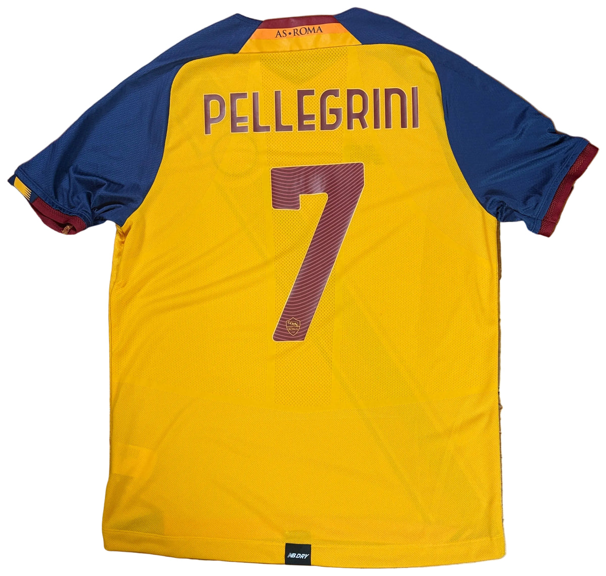 As Roma 2021/22 Third New Balance Football Shirt Large Pellegrini 7