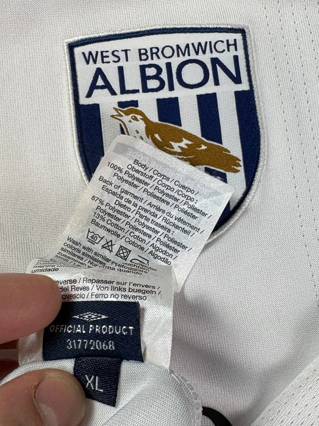 West Brom 2007/08 Away Umbro Football Shirt Extra Large