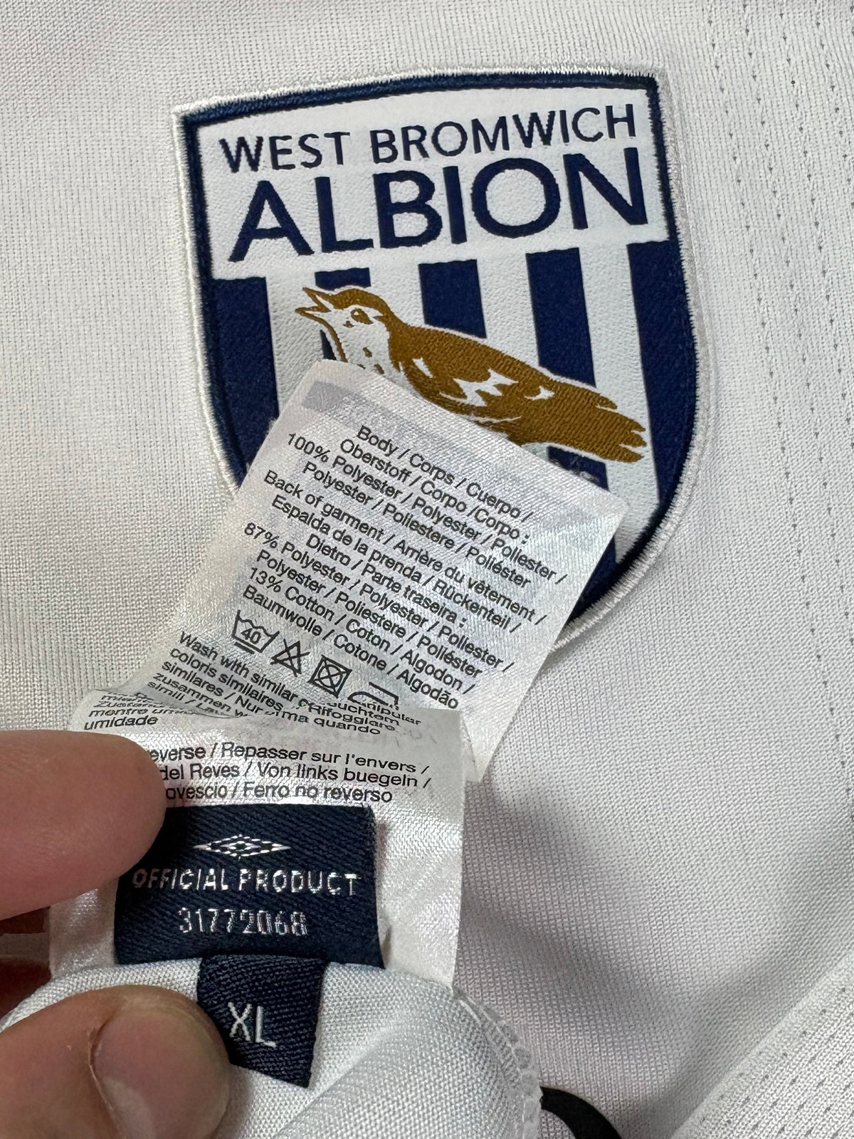 West Brom 2007/08 Away Umbro Football Shirt Extra Large