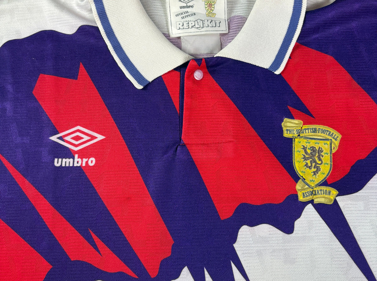 Scotland 1992 Away Umbro Football Shirt Extra Large