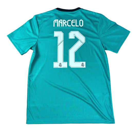 Real Madrid 2021/22 Third Adidas Football Shirt Large Marcelo 12