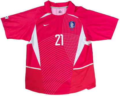 South Korea 2002 Home Nike Football Shirt Extra Large J S Park 21