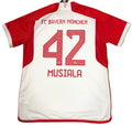 Bayern Munich 2023/24 Home Adidas Football Shirt Large Musiala 42