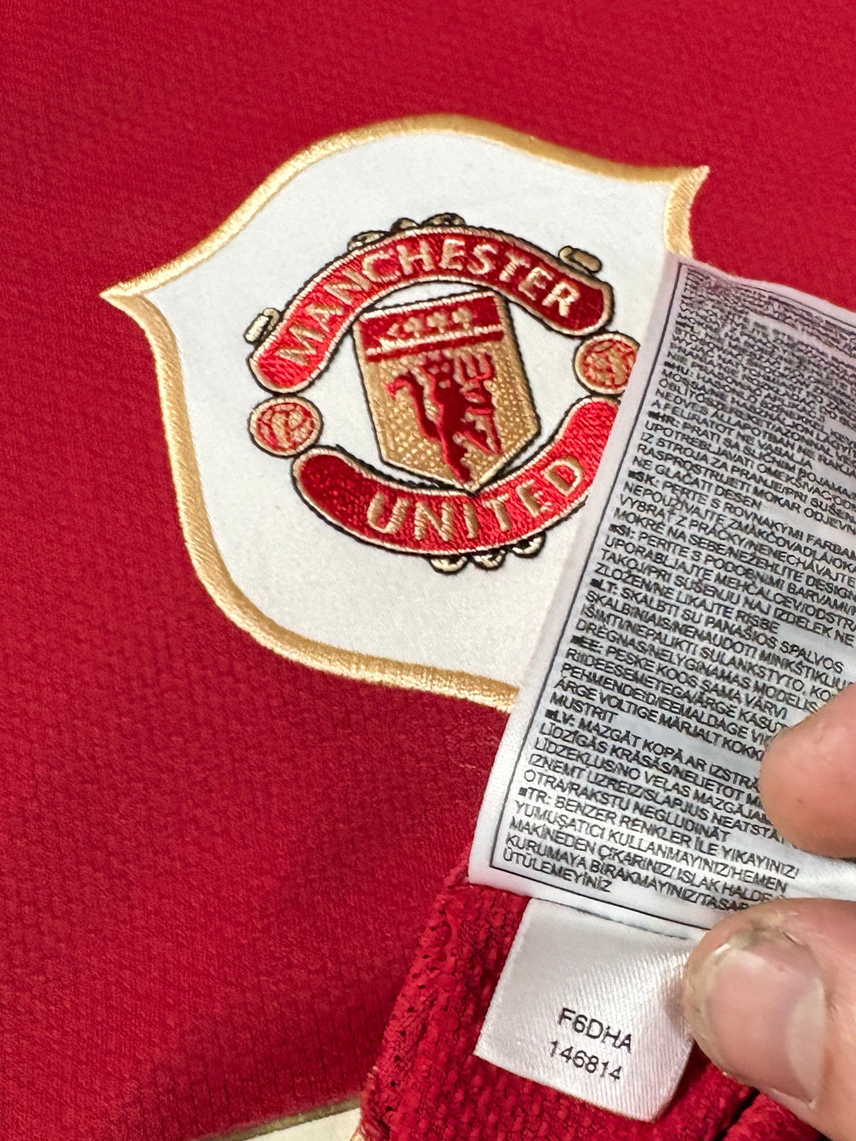 Manchester United 2006/07 Home Nike Football Shirt Large
