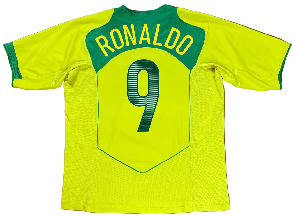 Brazil 2004 Home Nike Football Shirt Large Ronaldo 9