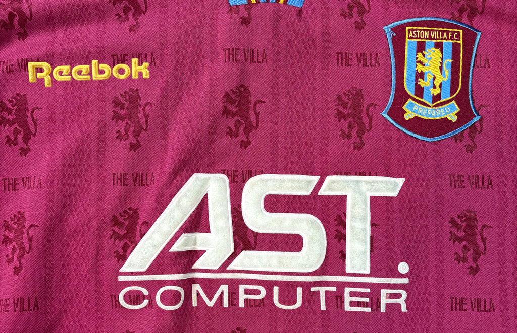 Aston Villa 1996/97 Home Reebok Football Shirt Medium