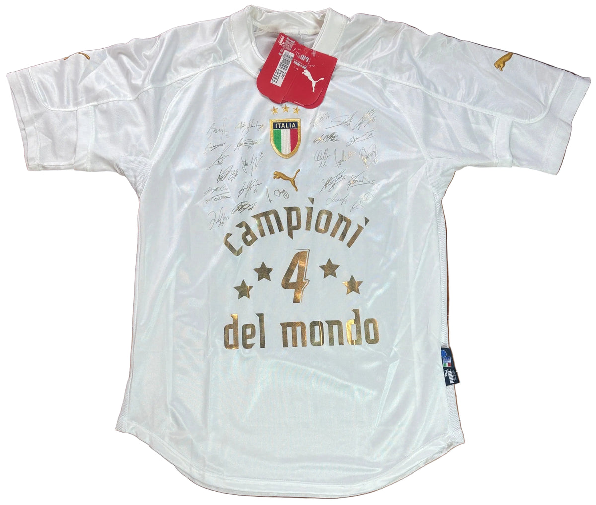 Italy 2006 Away Championship Puma Football Shirt Medium