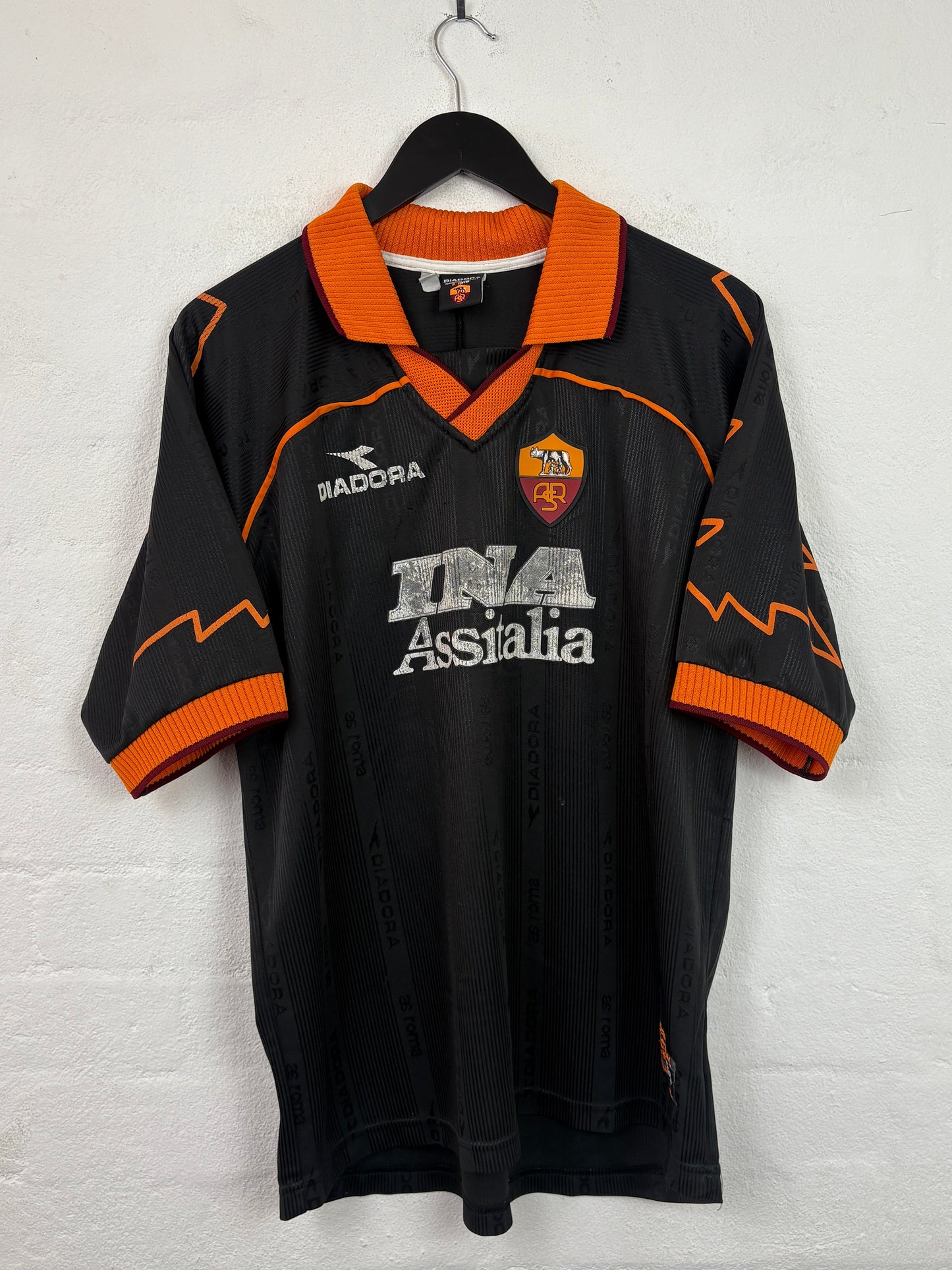 Roma 1999/00 Third Diodora Football Shirt Extra Large