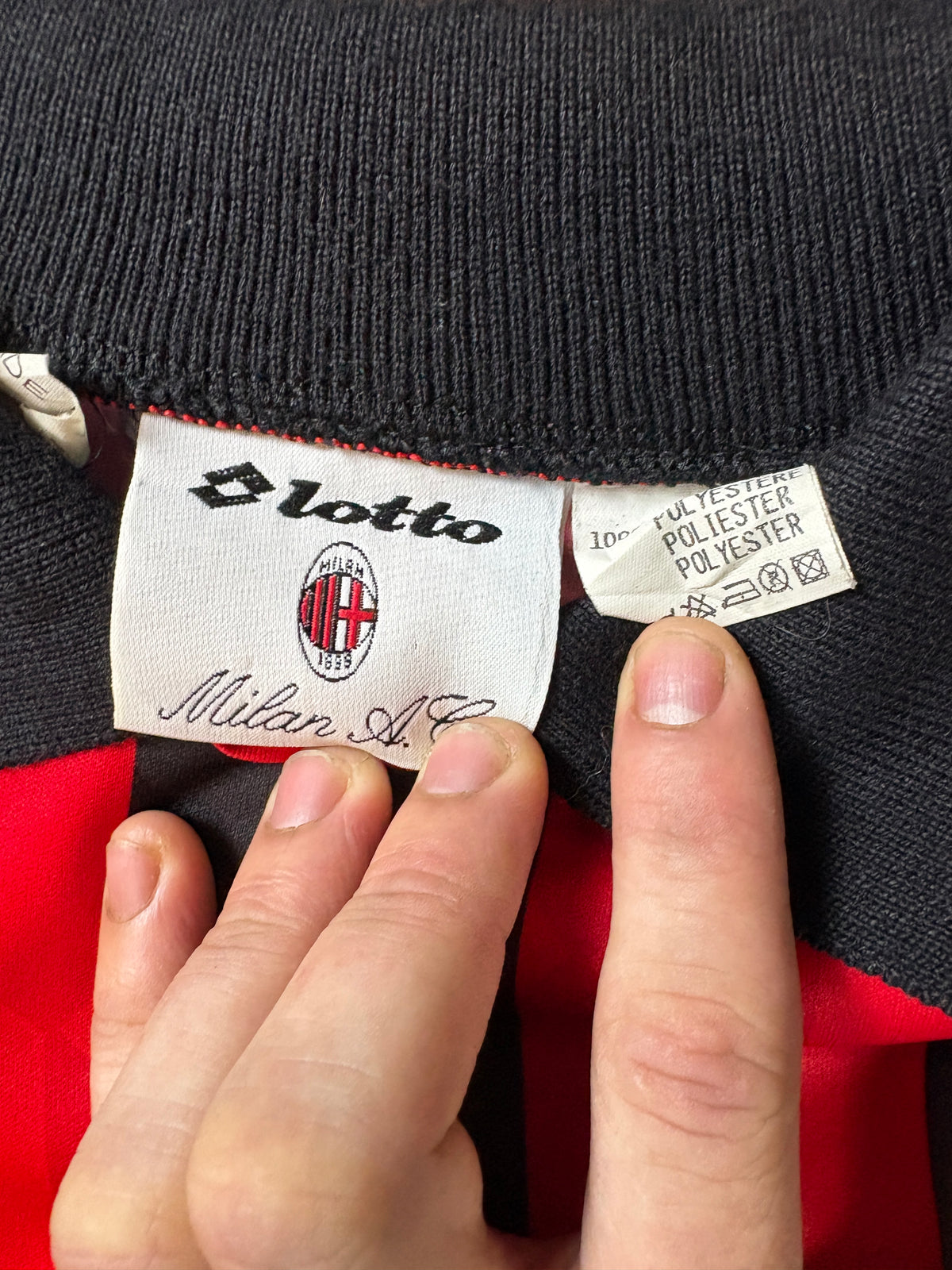 Ac Milan 1993/94 Home Lotto Football Shirt Large