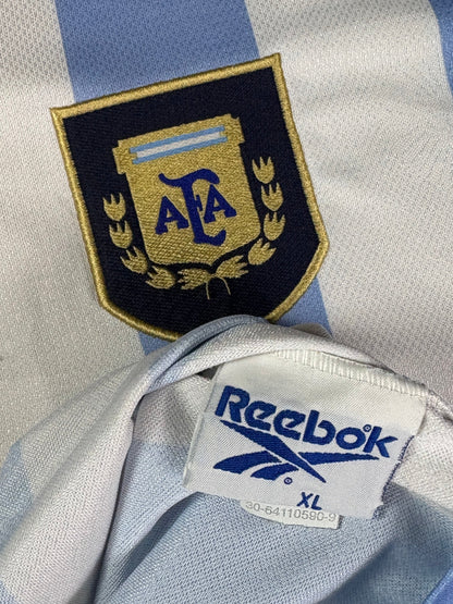 Argentina 1999 Home Reebok Football Shirt Extra Large Bastituta 9