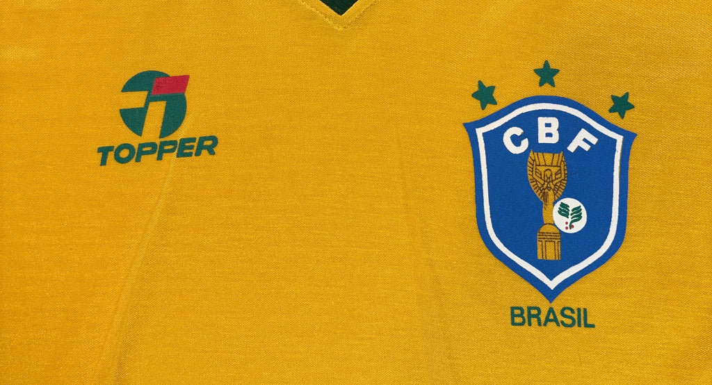 Brazil 1990 Home Topper Football Shirt Large