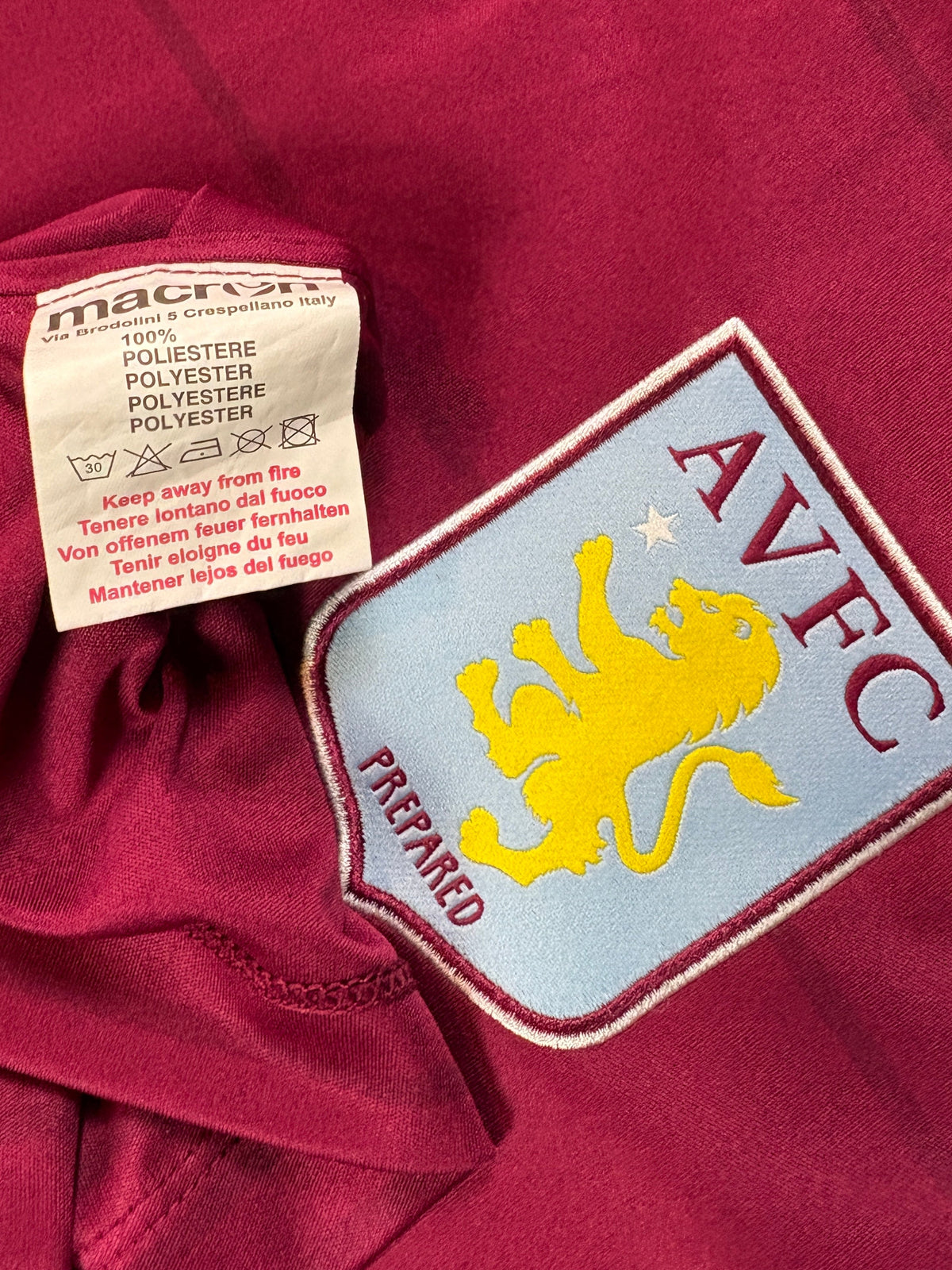 Aston Villa 2015/16 Home Macron Football Shirt Large Agbonlahor 11