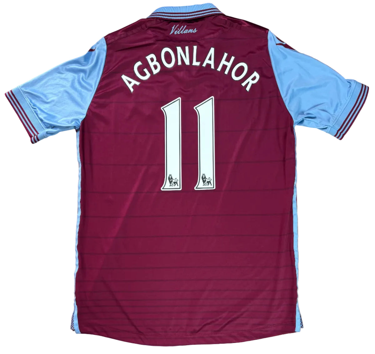 Aston Villa 2015/16 Home Macron Football Shirt Large Agbonlahor 11